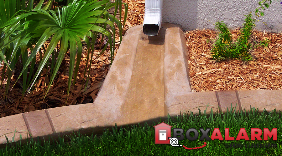 Slate Tile with Rain Drain