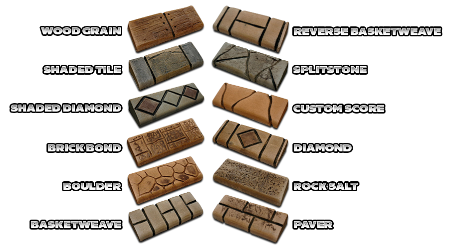 Custom Stamped Edging Samples